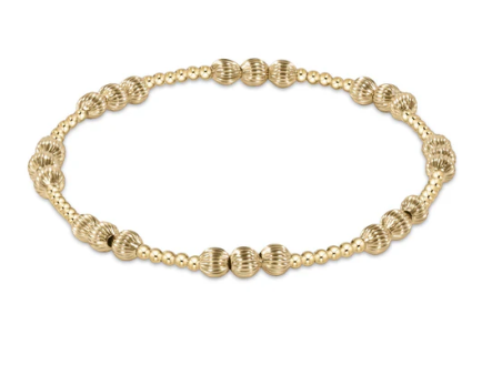 Dignity Joy Pattern 4mm Bead Bracelet - Gold