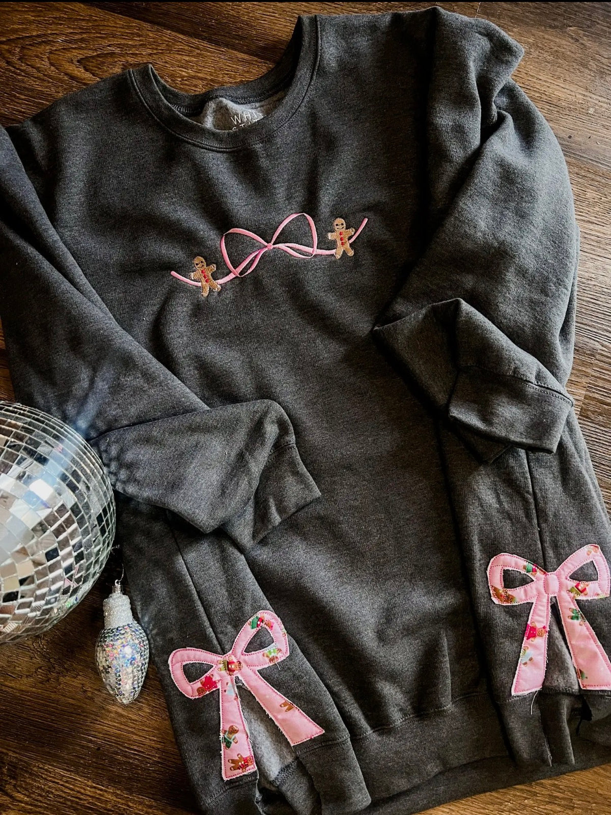 Gingerbread Bow Sweatshirt