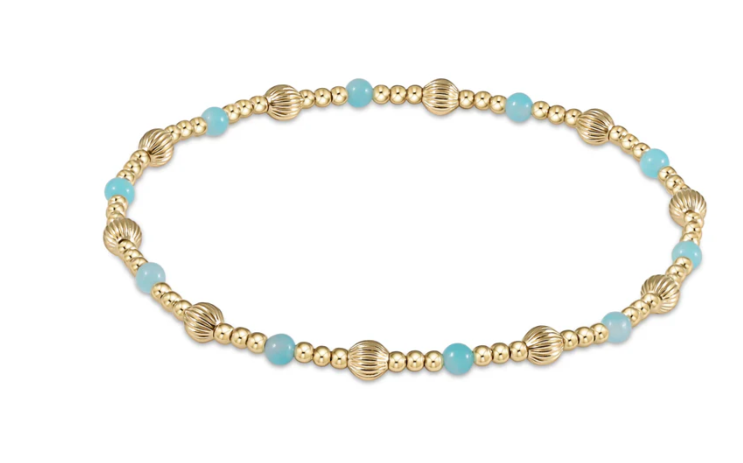 Dignity Sincerity Pattern 4mm Bead Bracelet - Amazonite