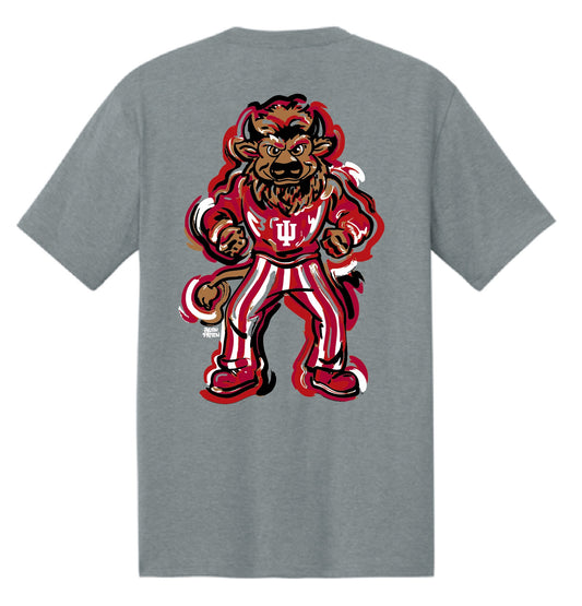 IU Bison heathered Grey Unisex Tee