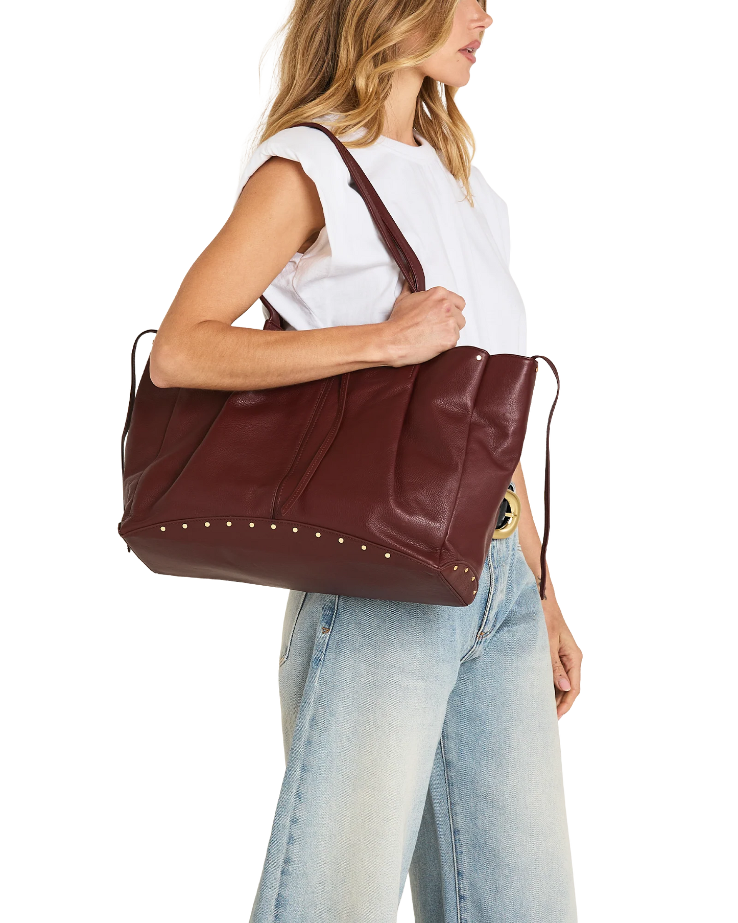 PREORDER NOW!  Meryl Carryall Cherrywood Pebble/Brushed Gold