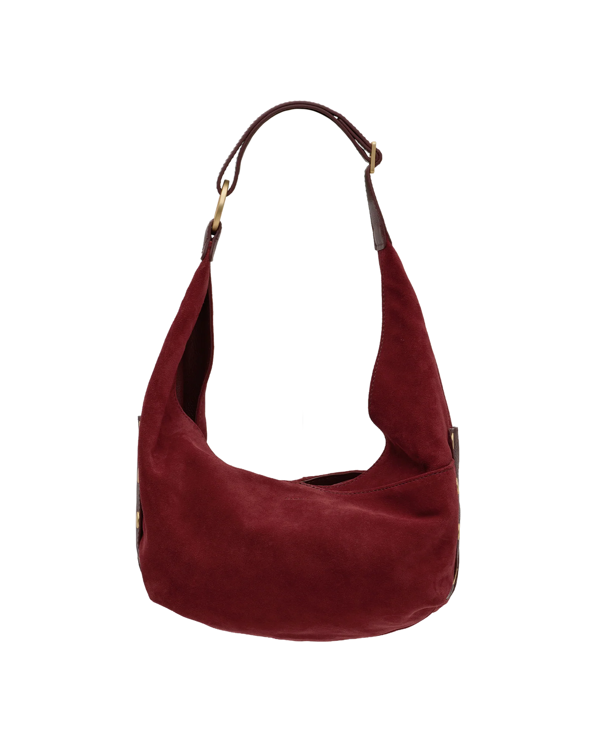 PREORDER NOW!  Tom Zip Medium Cherrywood Suede/Brushed Gold