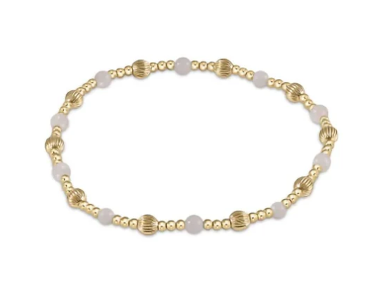 Dignity Sincerity Pattern 4mm Bead Bracelet - Moonstone