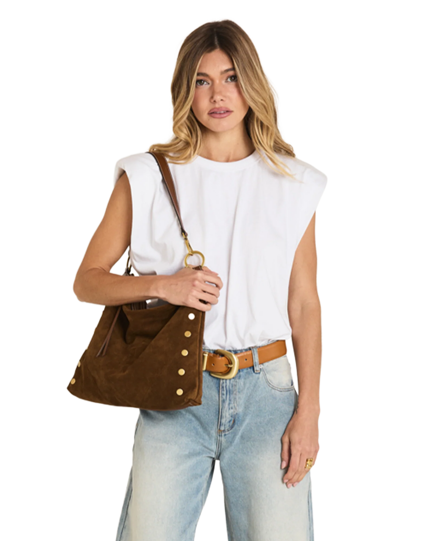 PREORDER NOW!  Kyle Large Cinnamon Suede/Antique Gold