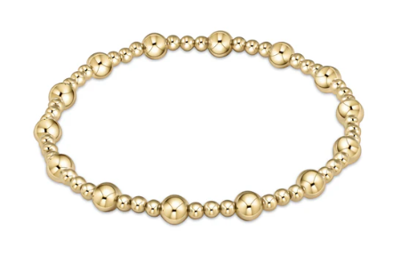 ENEWTON EXTENDS - CLASSIC SINCERITY PATTERN 5MM BEAD BRACELET - GOLD