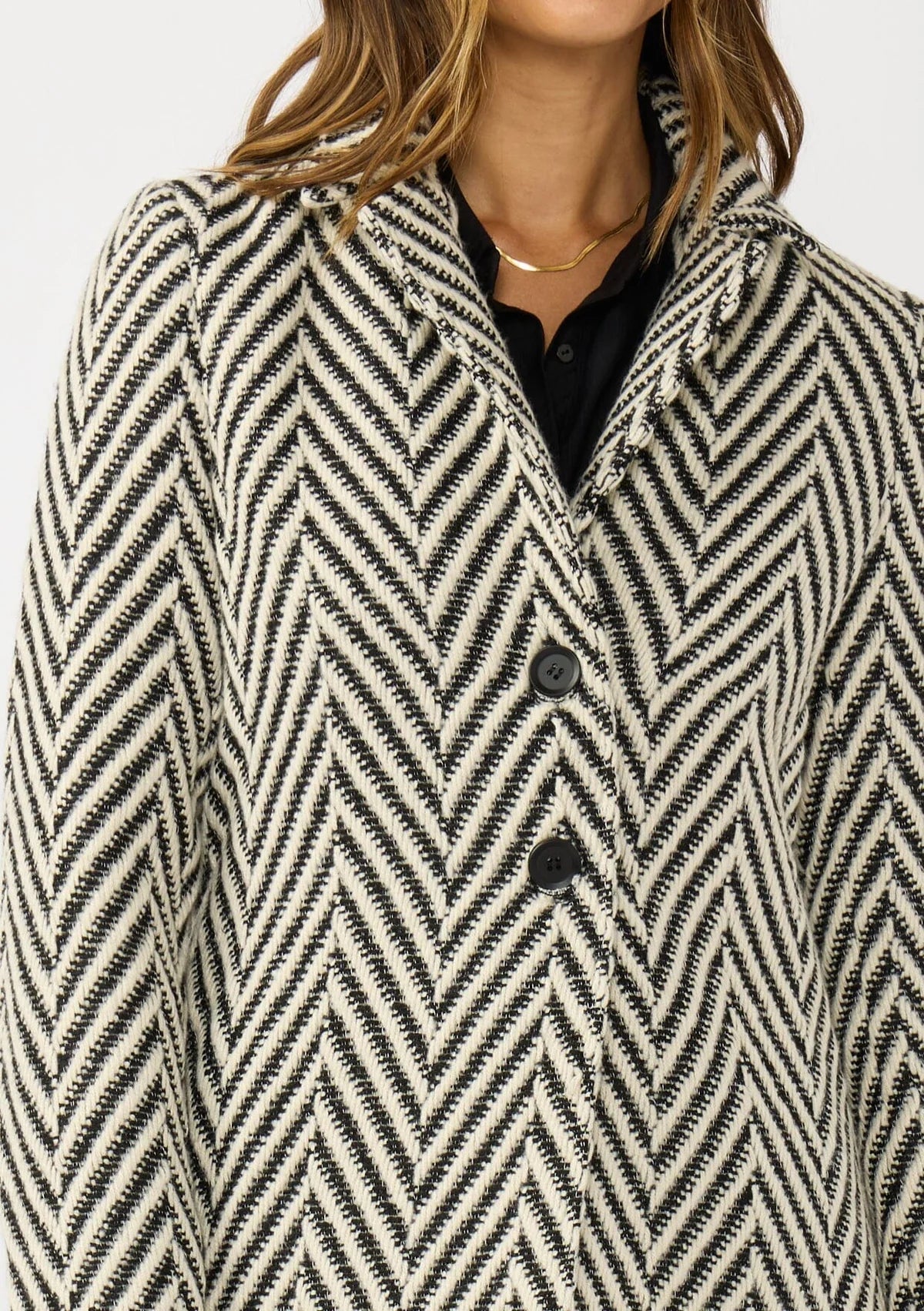 Chevron Notched  Coat