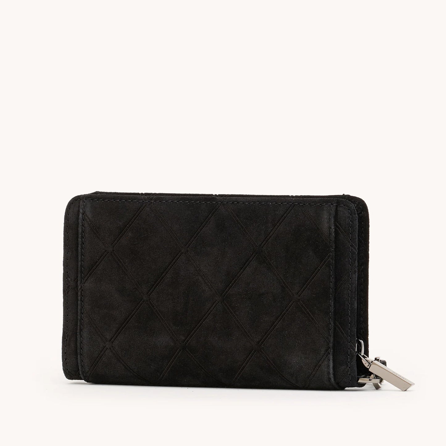 Bryant Wallet Noir Diamond Suede/Gunmetal