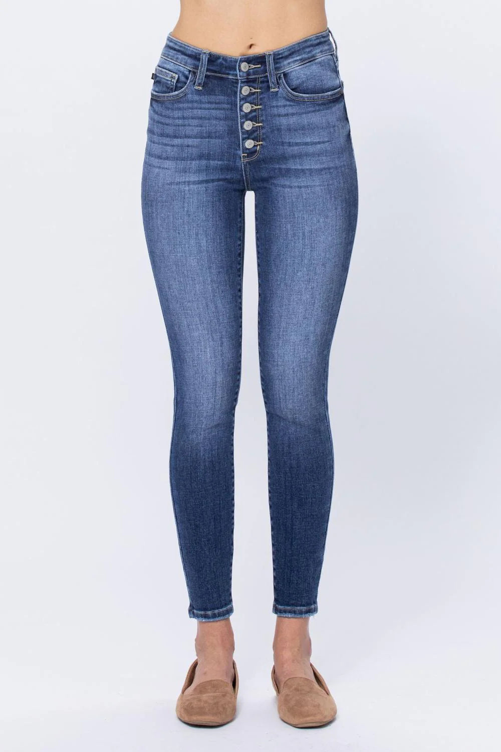 High Rise Button Fly Skinny 82319