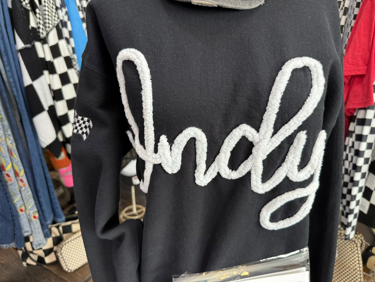 Indy Black Yarn Sweatshirt