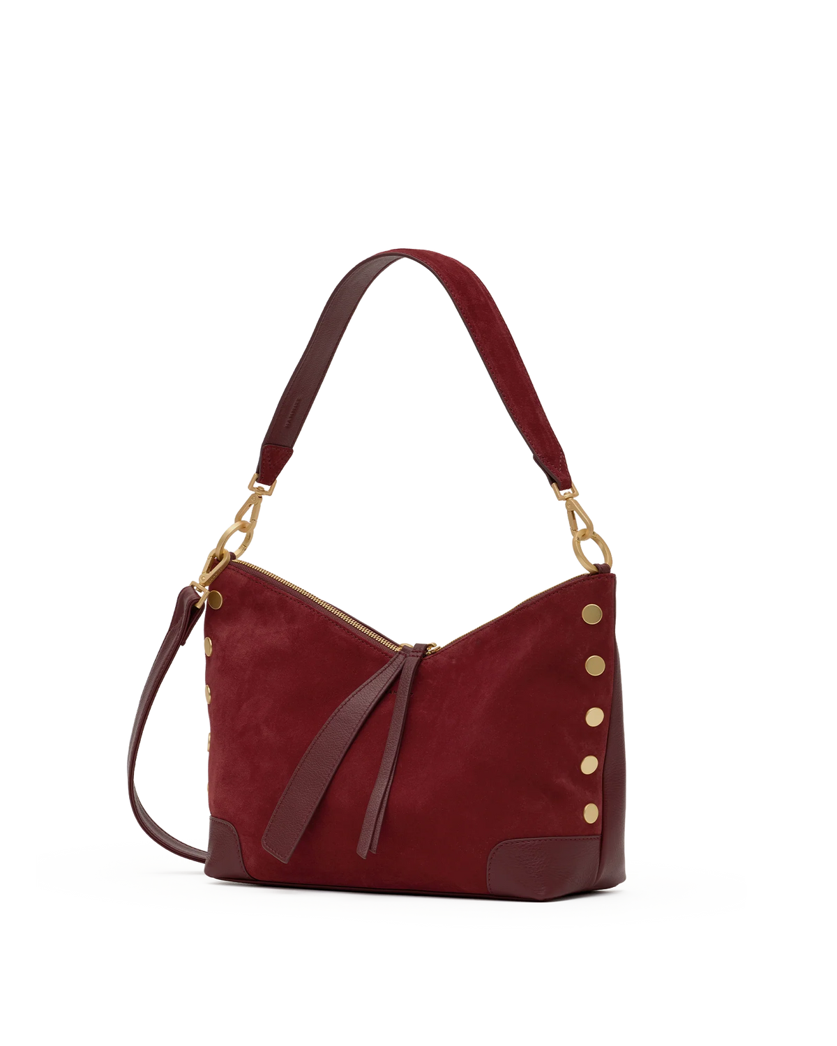 PREORDER NOW!  Grace Medium Cherrywood Suede/Brushed Gold