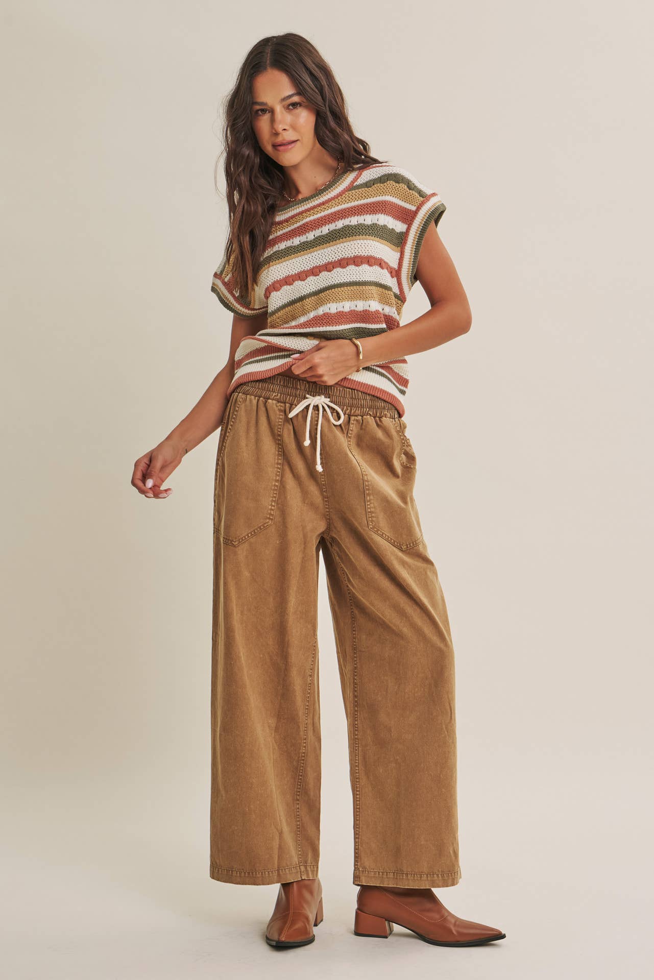 Easy Breezy Made For Laid Back Days Stripe Sweater Vest