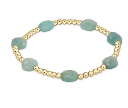 Admire Gold 3mm Bead Bracelet - Amazonite