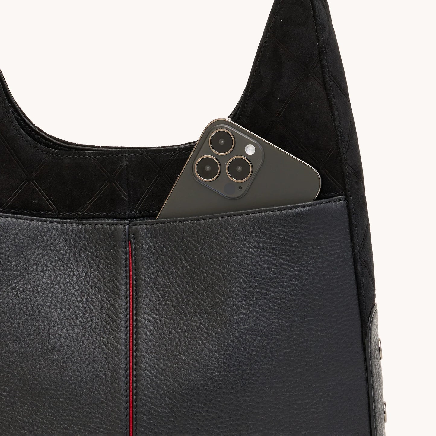 Tim Med Noir Diamond Suede/Gunmetal