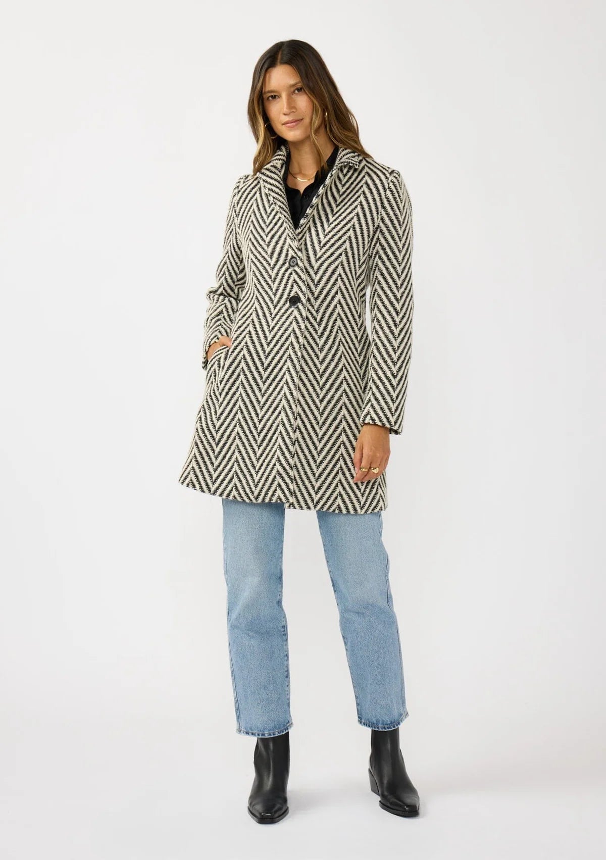 Chevron Notched  Coat