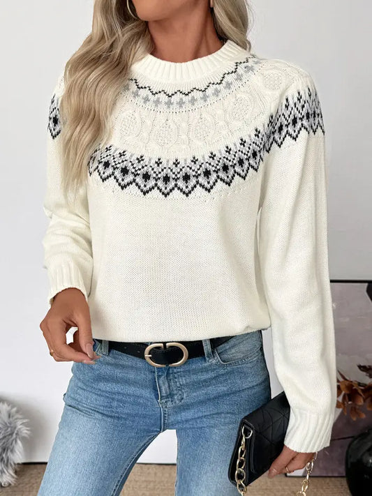 Fair Isle Cableknit Sweater