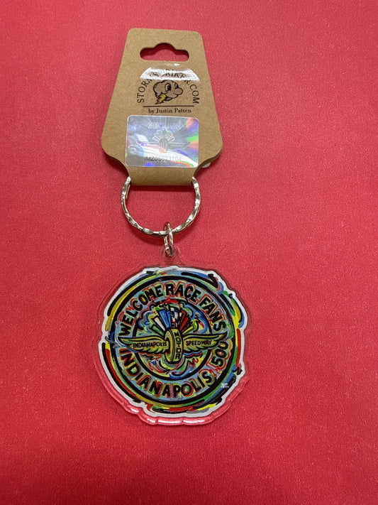 IMS Welcome Race Fans Acrylic Keychain
