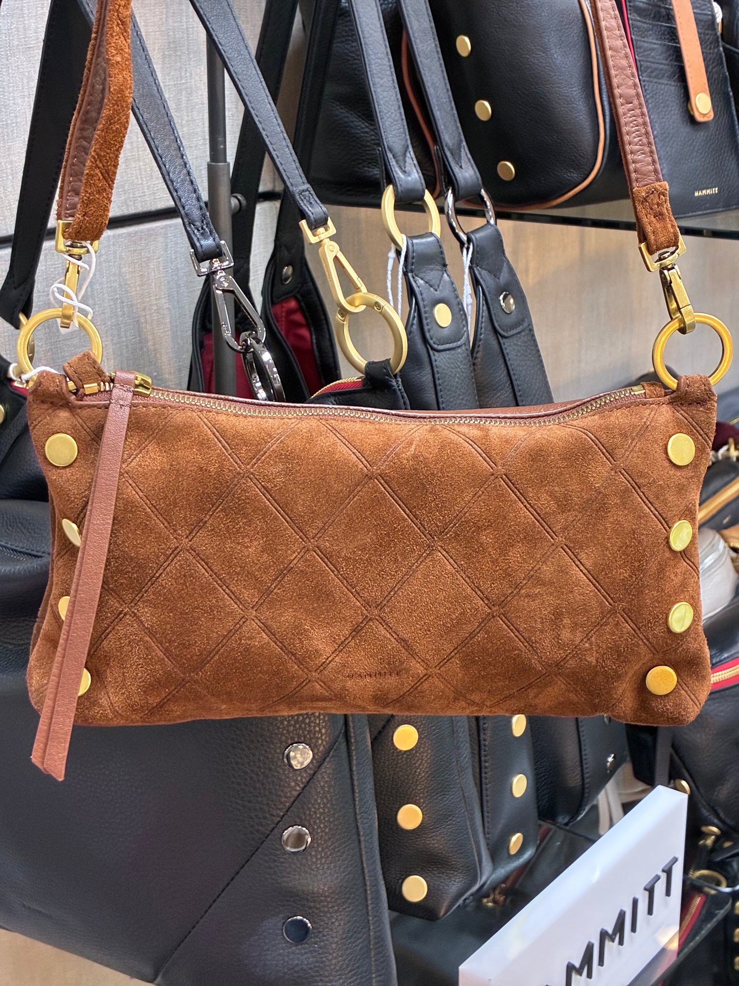 Kyle Chocolate Diamond Suede/Antique Gold