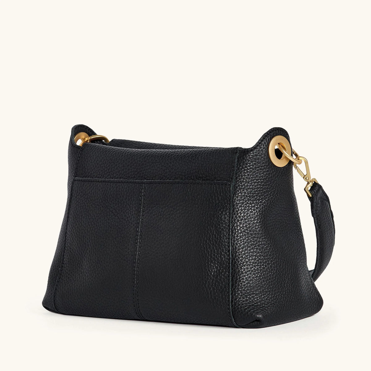 Bryant Medium Black/Brushed Gold Red Zipper
