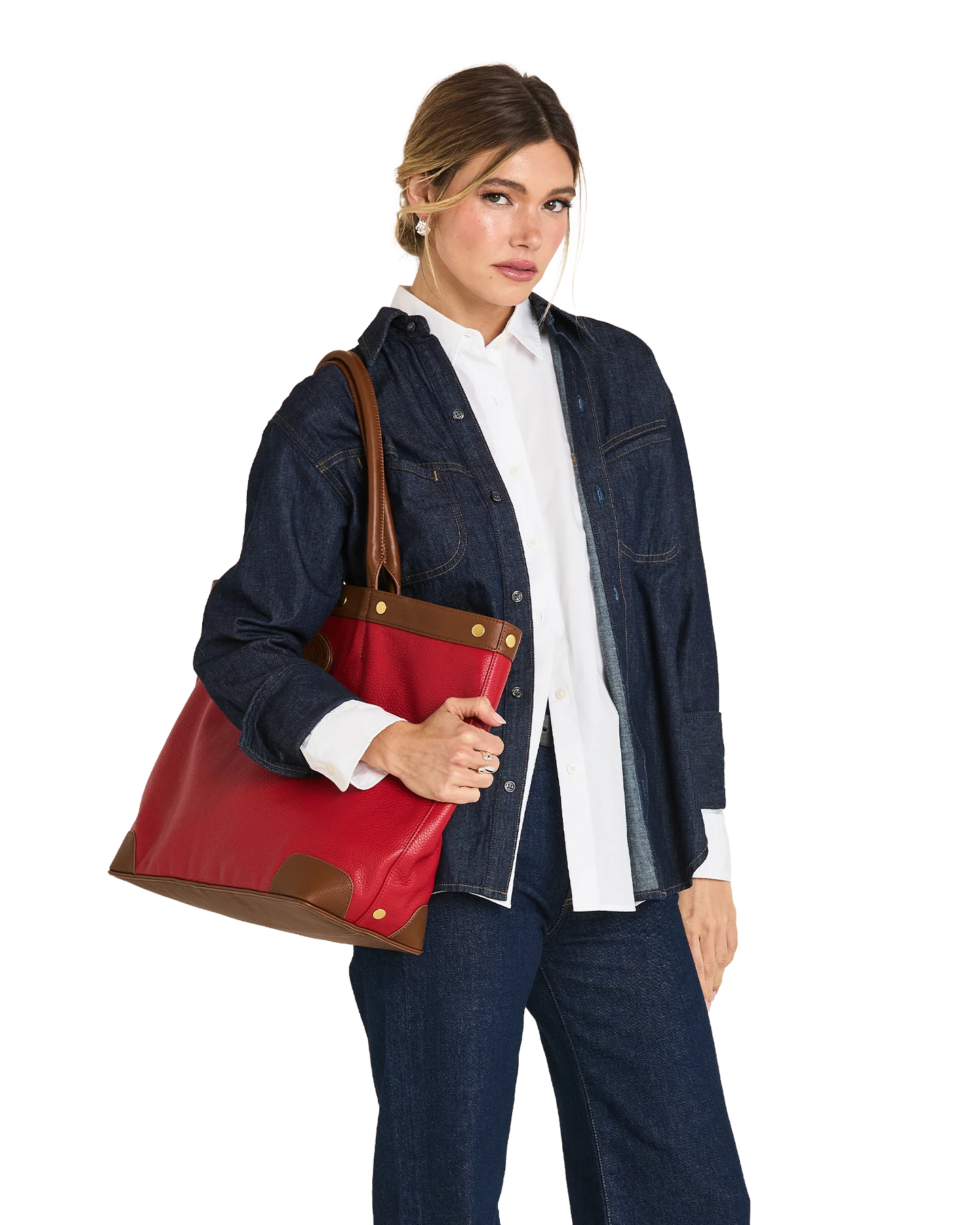 PREORDER NOW!  Olympia Tote Caramel Apple/Antique Gold