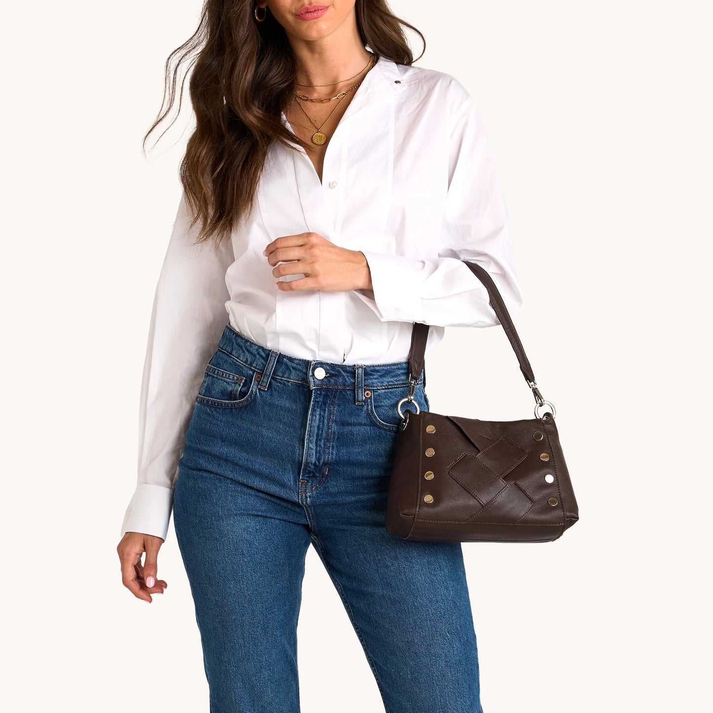 Bryant Med Espresso Pebble Weave/Silver