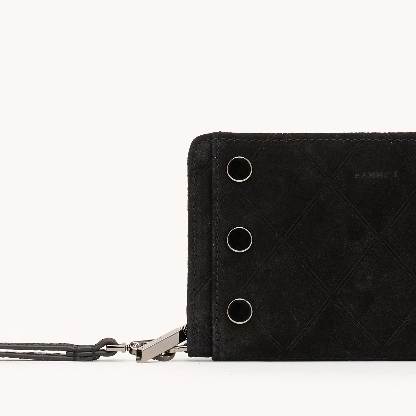 Bryant Wallet Noir Diamond Suede/Gunmetal