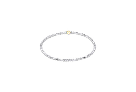 BEXBRSILFHEM2 enewton Extends - Bright Silver Faceted Hematite 2mm Bead Bracelet