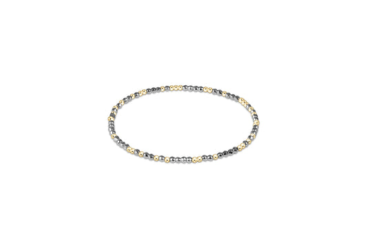 BEXHOPUNWBRSILFHEM2 enewton Extends - Hope Unwritten Bright Silver Faceted Hematite 2mm Bead Bracelet
