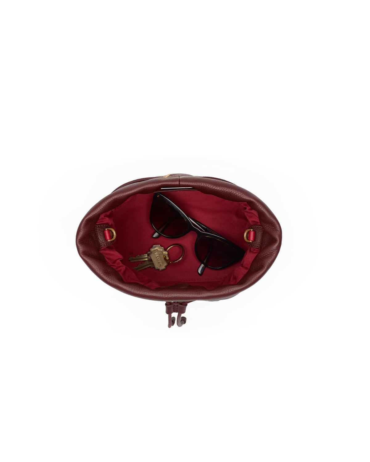 PREORDER NOW!  Gianna Small Quilted Cherrywood/Brushed Gold