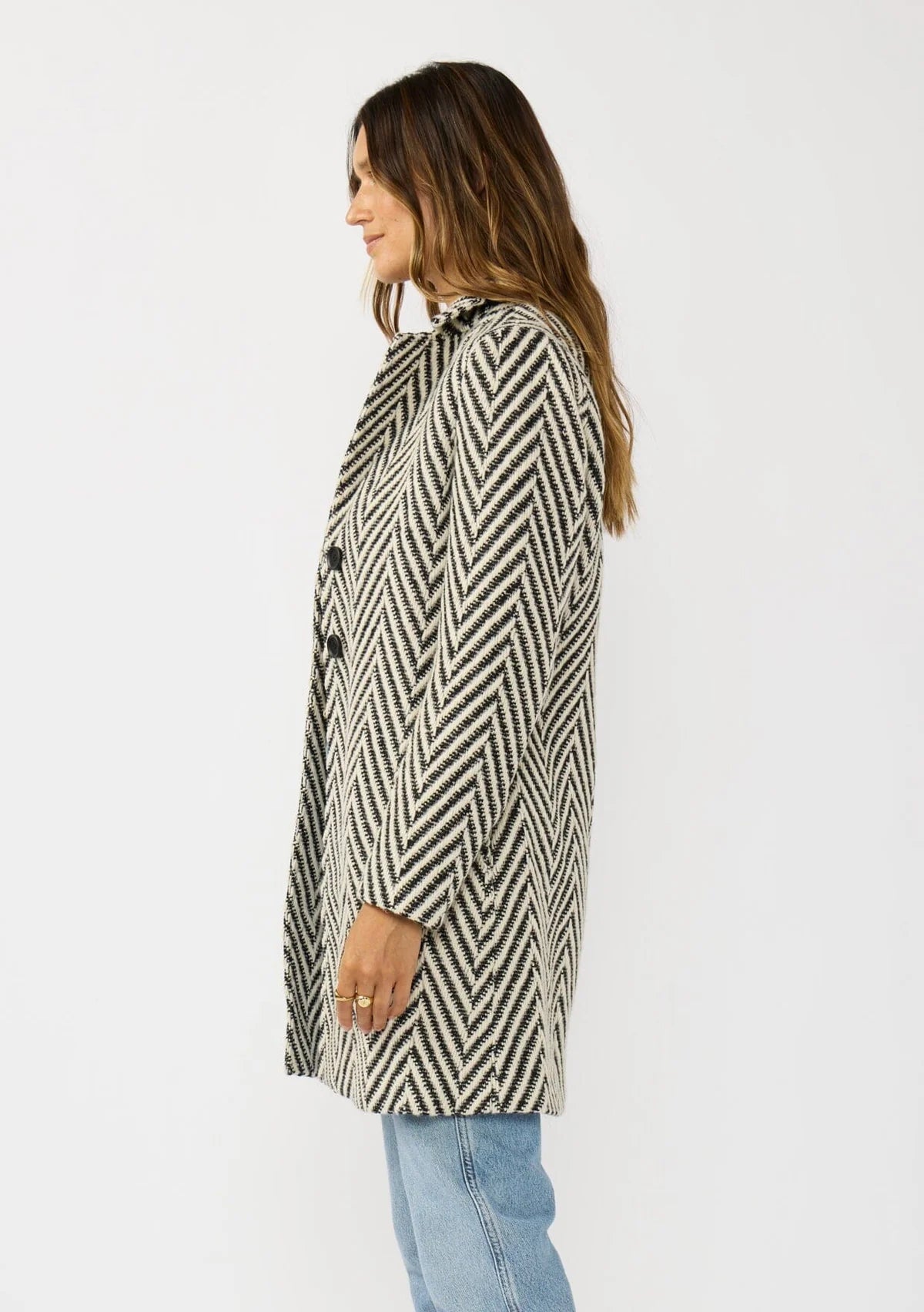 Chevron Notched  Coat
