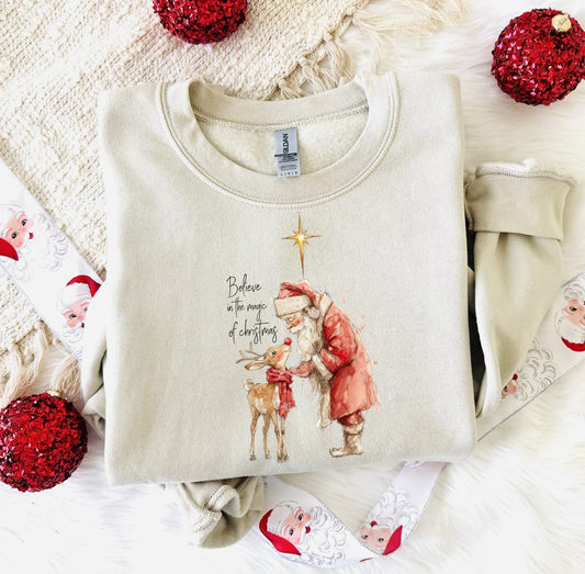 Believe Vintage Santa Cream Sweatshirt