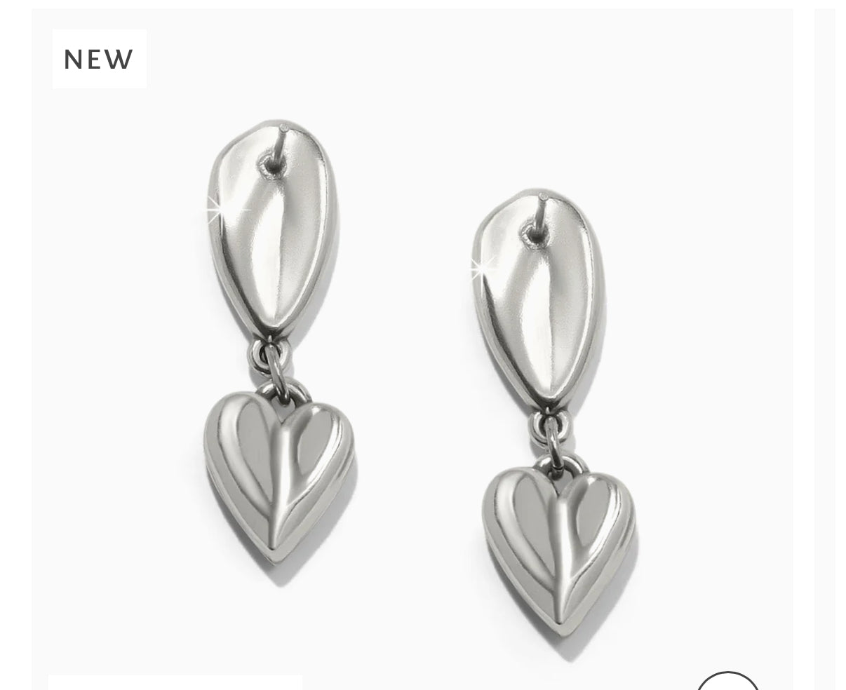 JA0150 Cascade Heart Unity Post Drop Earrings