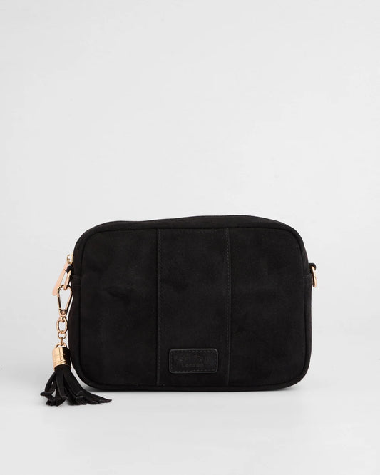 City Crossbody Bag Suede Black
