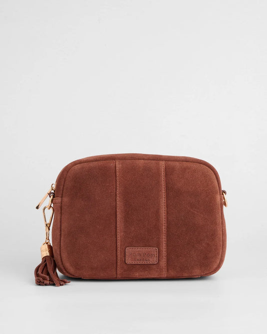 City Crossbody Bag Suede Chocolate