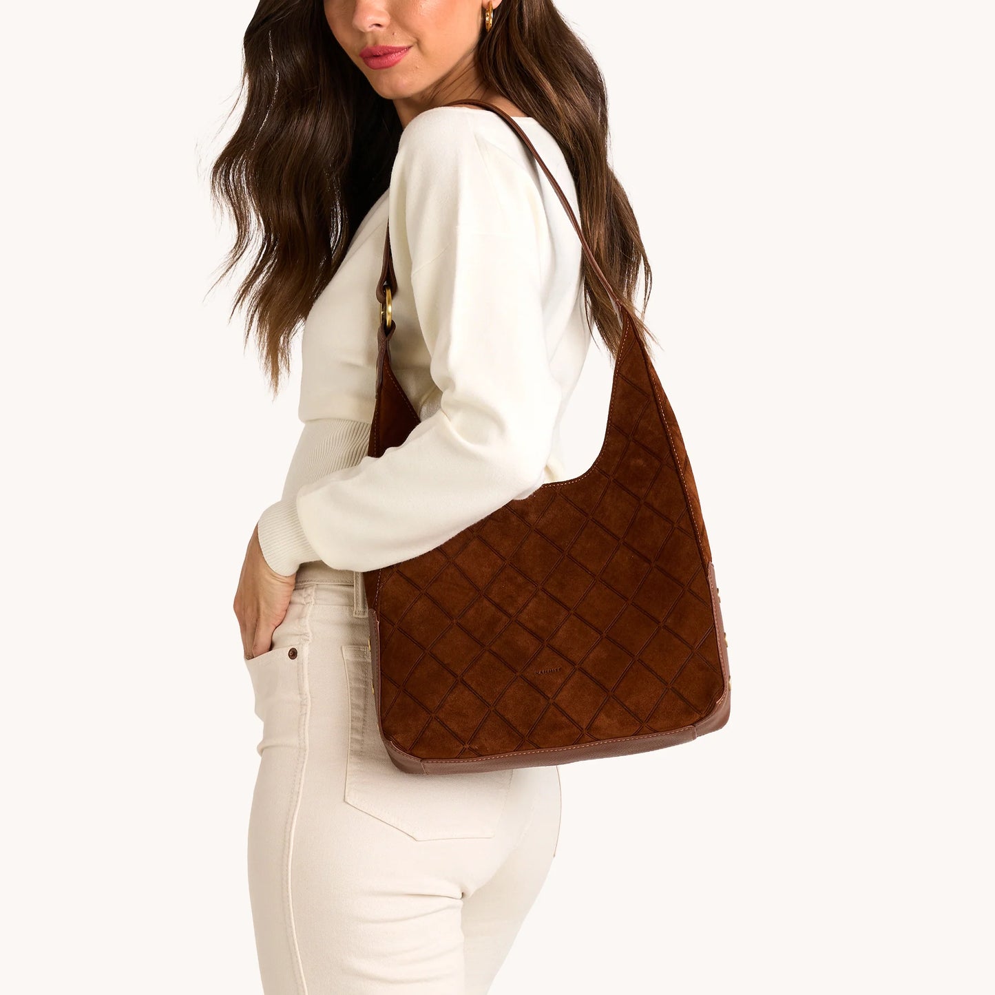 Tim med Chocolate Diamond Suede/Antique Gold