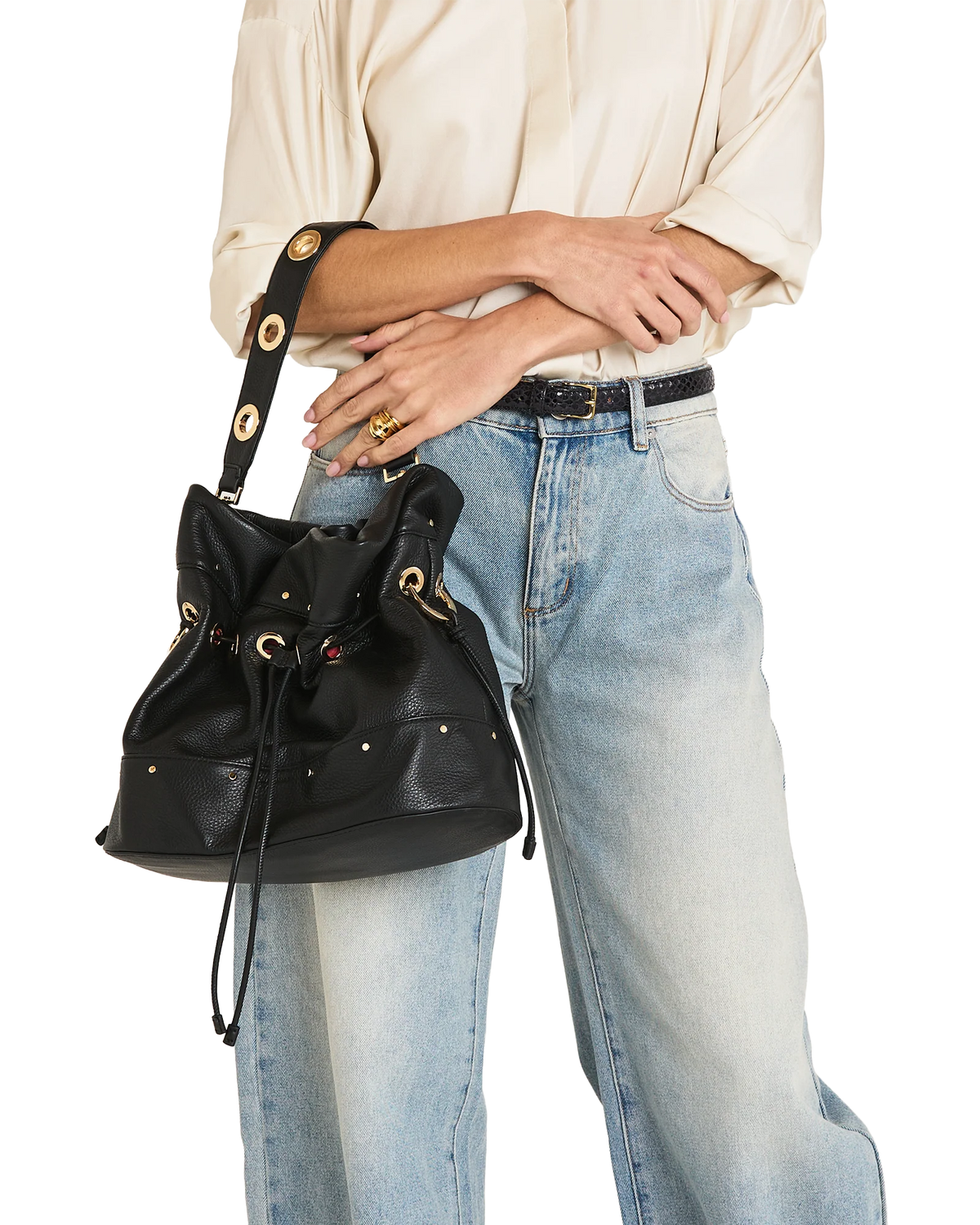 PREORDER NOW!  Gianna Large Black/Gold