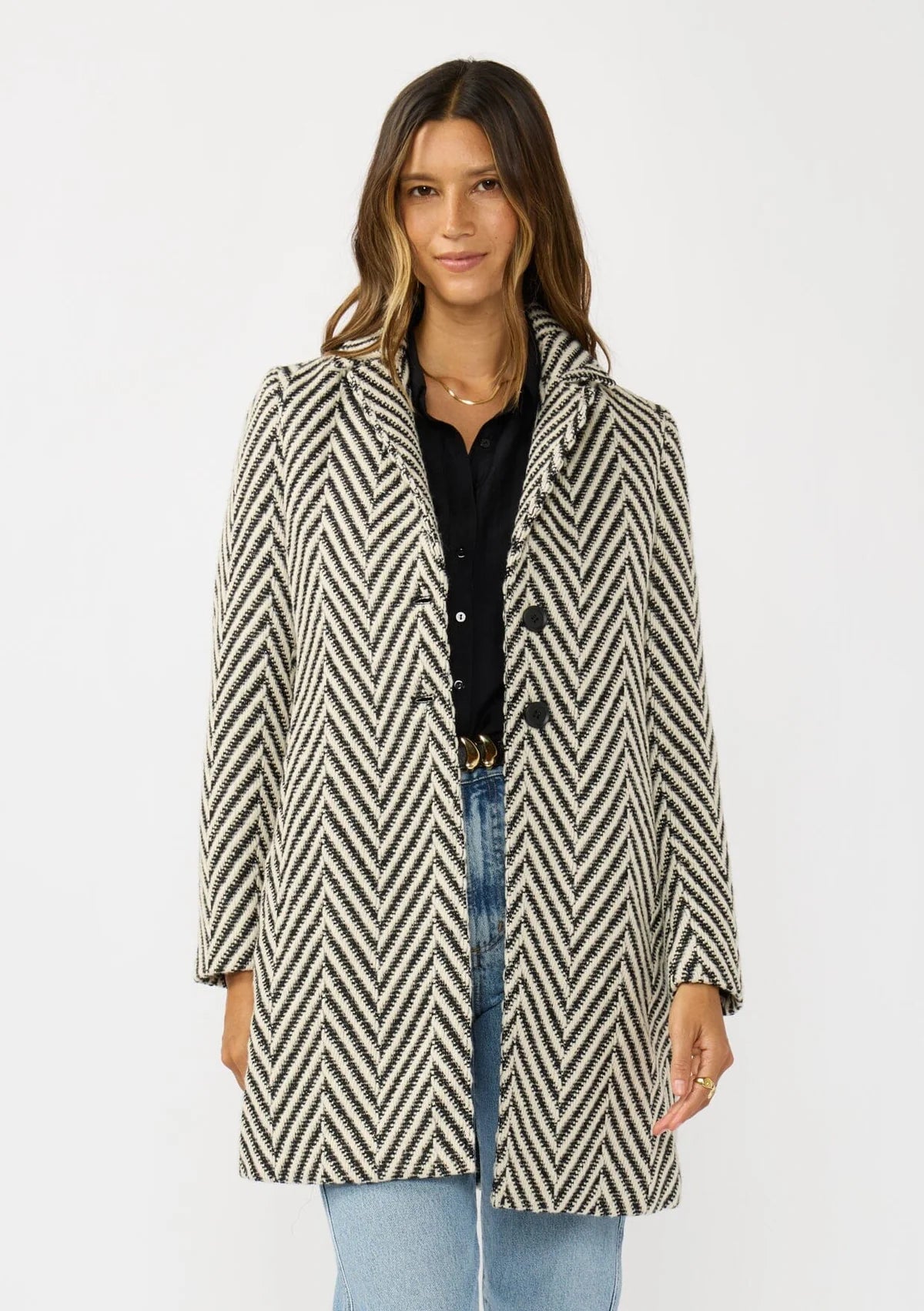 Chevron Notched  Coat