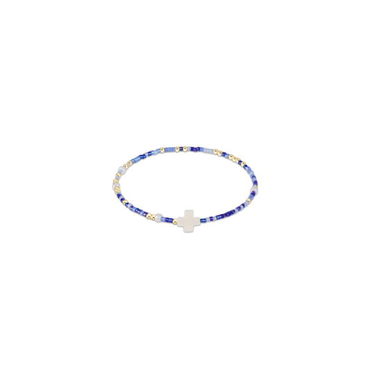 EGBHOPUNWSCIASBB egirl Hope Unwritten Signature Cross Bracelet - Is A Smurf's Butt Blue?