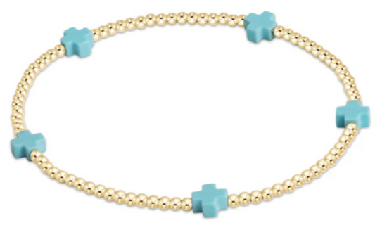EGBSCSMGP2T egirl Signature Cross Small Gold Pattern Aqua