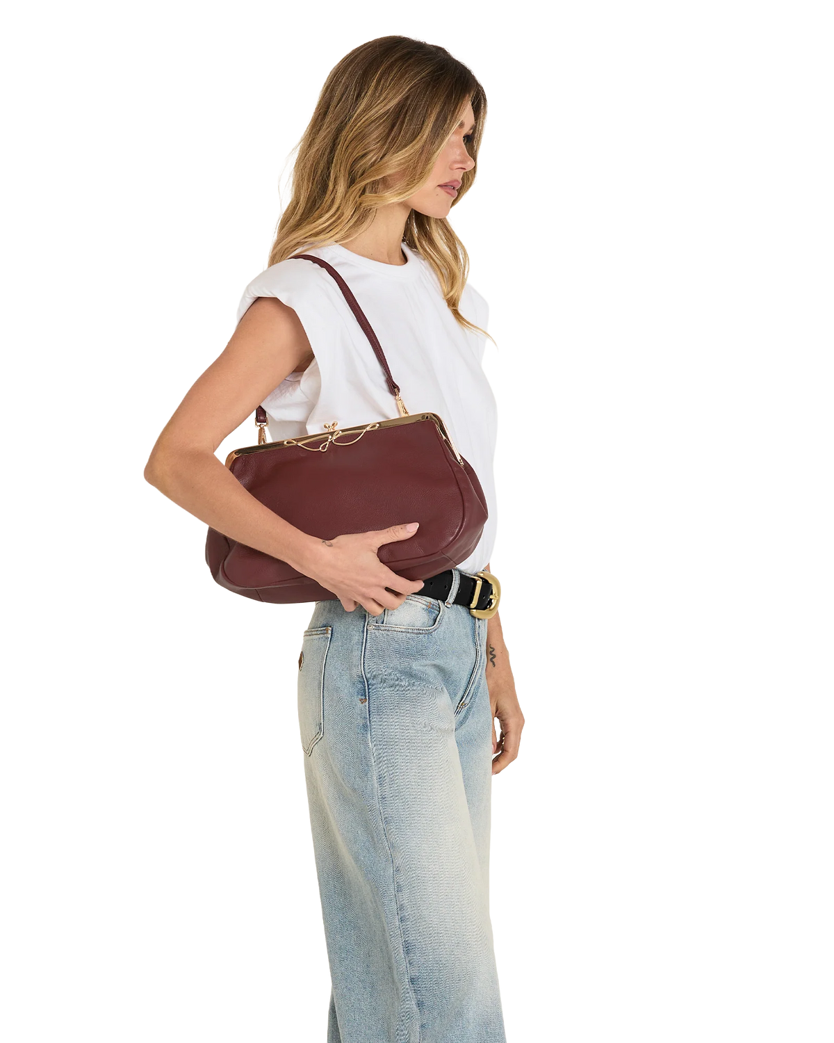 PREORDER NOW!  Vivienne Large Cherrywood Pebble/Gold