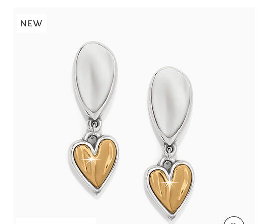 JA0150 Cascade Heart Unity Post Drop Earrings