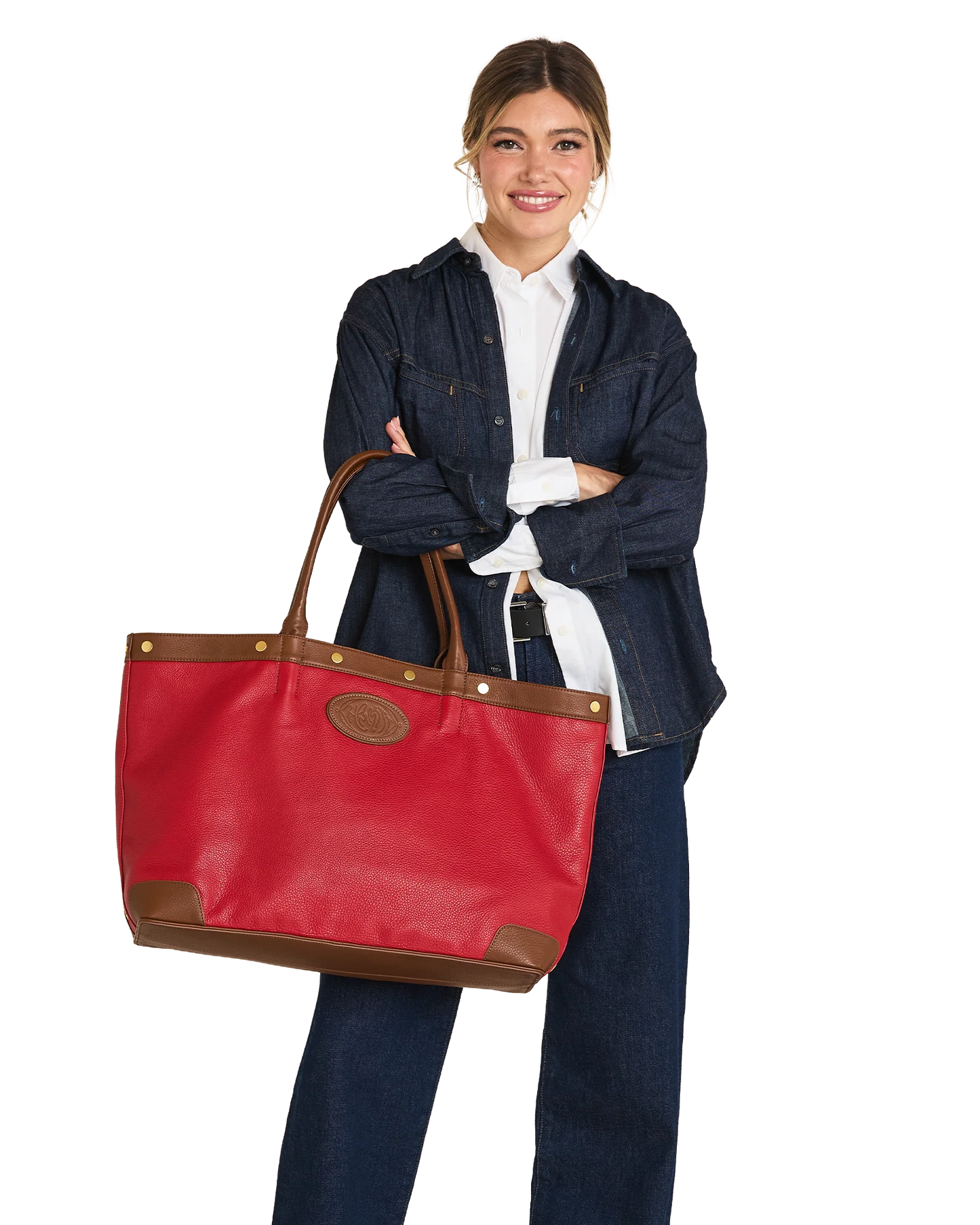 PREORDER NOW!  Olympia Tote Caramel Apple/Antique Gold
