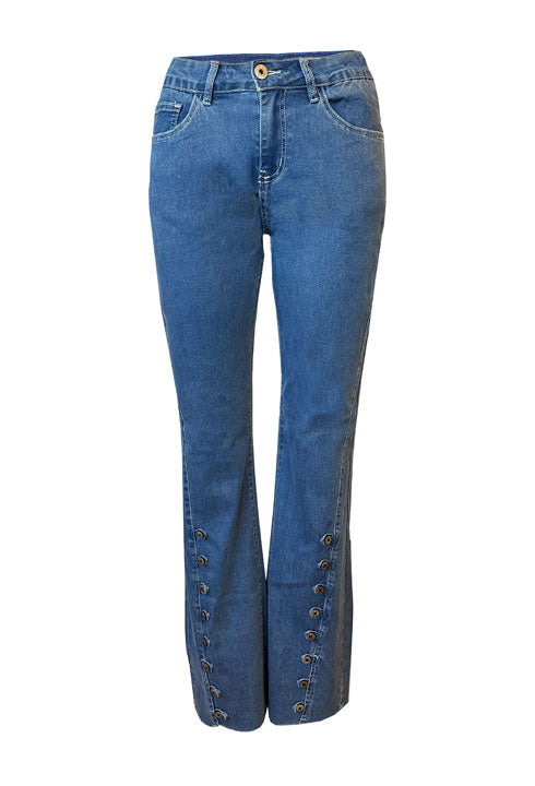 Ethyl Fiesta Flare Jeans Z51BWD DENIM