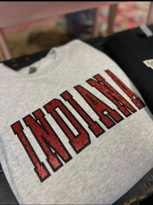 Indiana Embroidered Sweatshirt Grey L