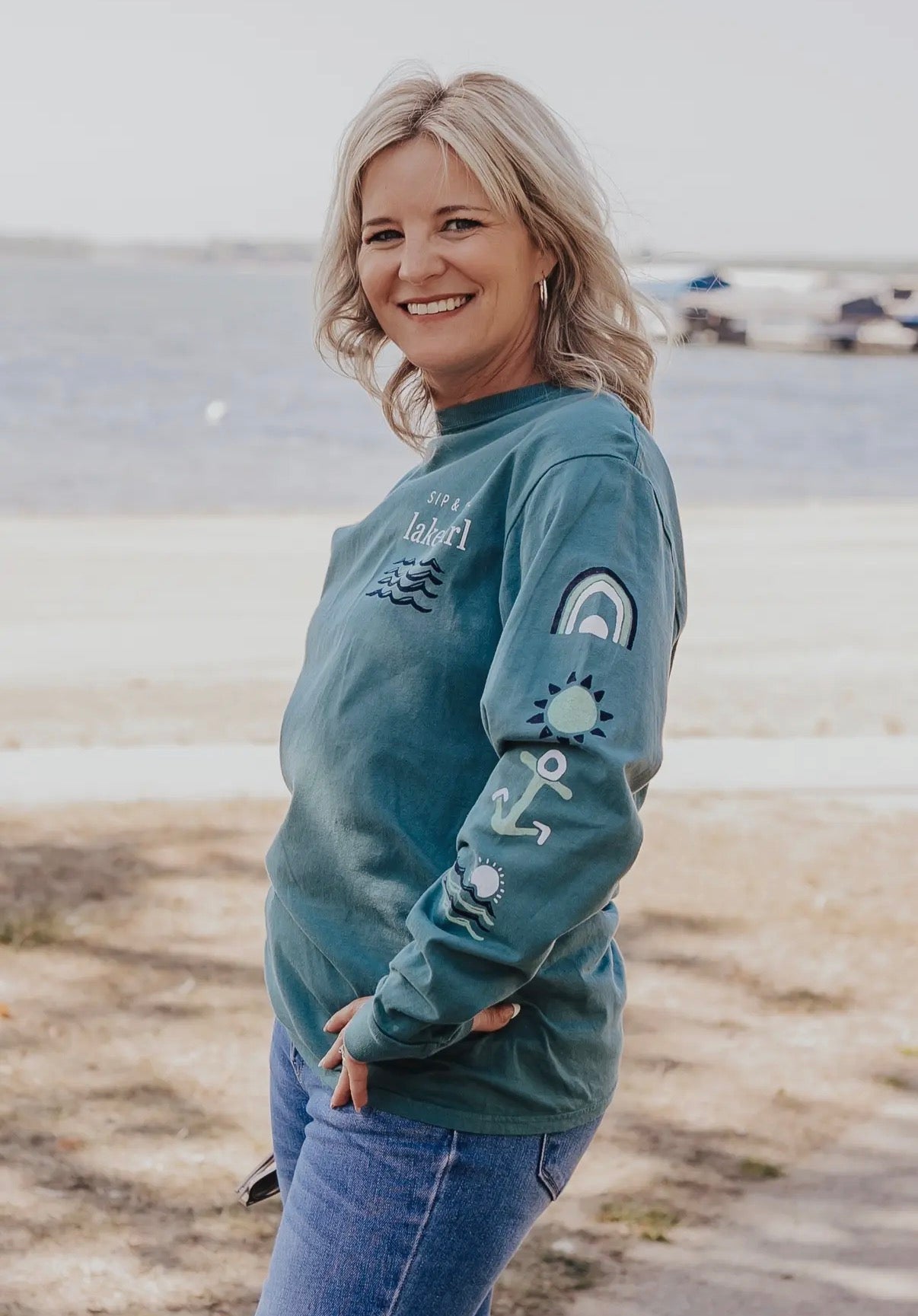 Ringspun Long Sleeve in Dark Teal