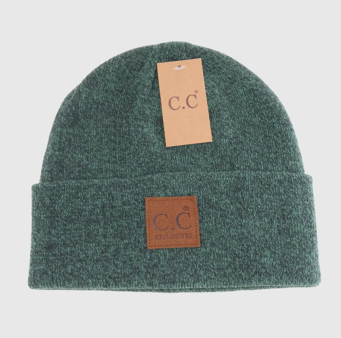 Unisex Classic Oversized Logo CC Beanie Green Mix