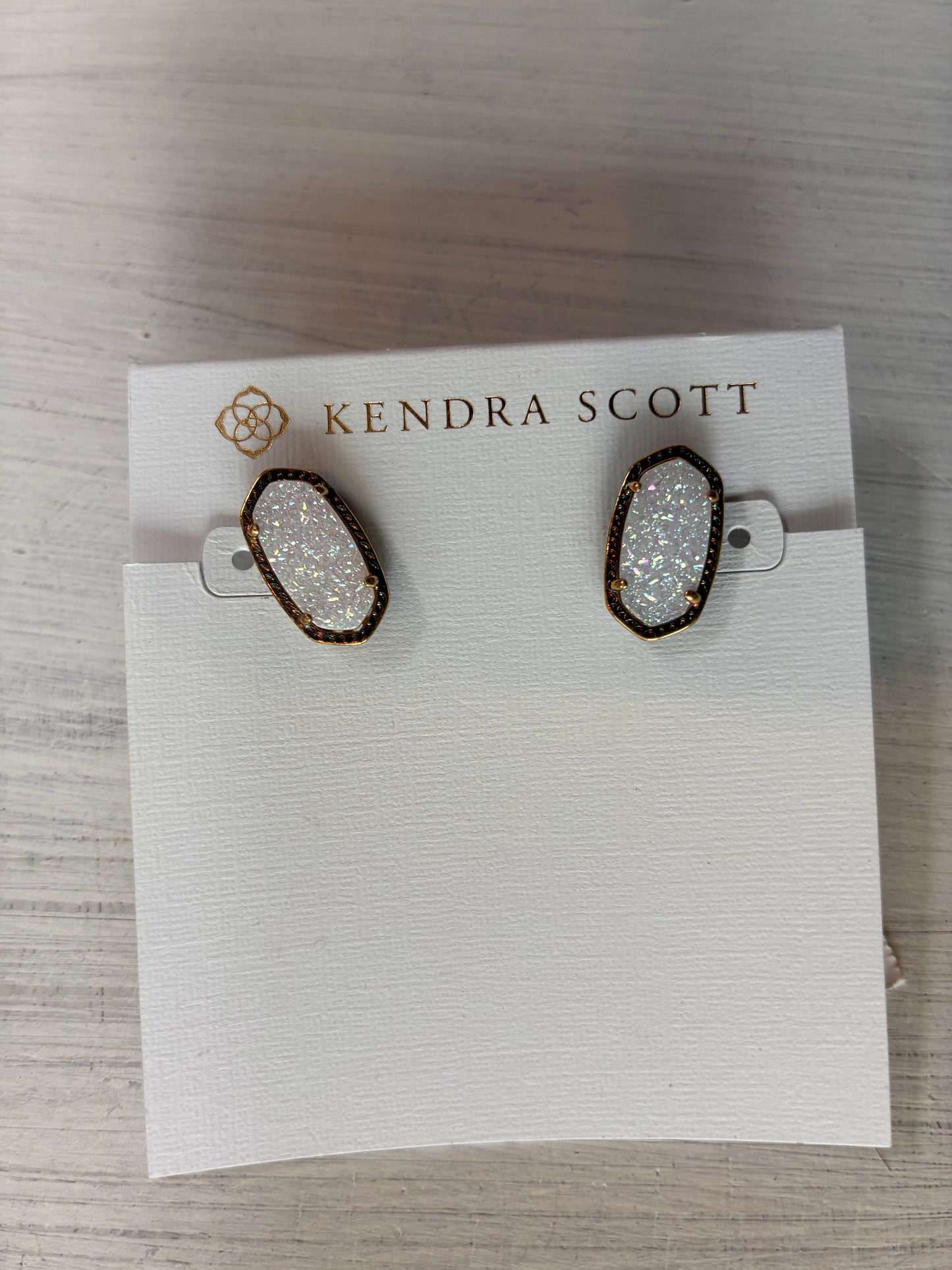 842177091562  Gold Iridescent Earring