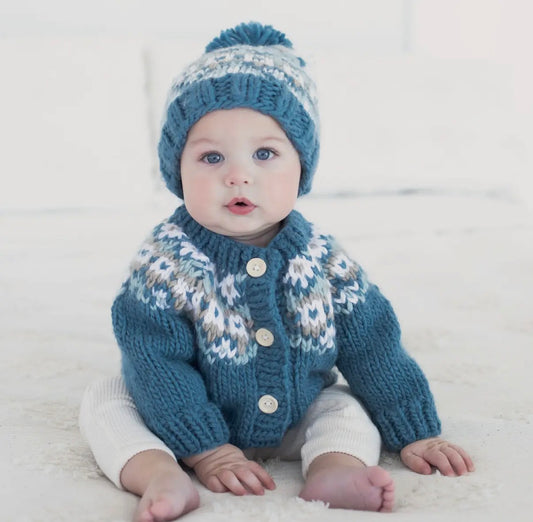 Fairisle Slate Beanie