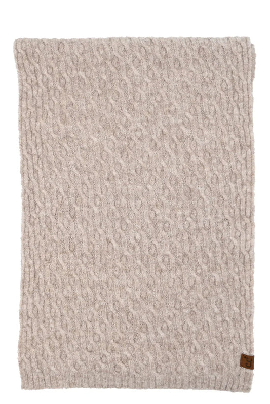 Chain Link Cable CC Scarf Taupe