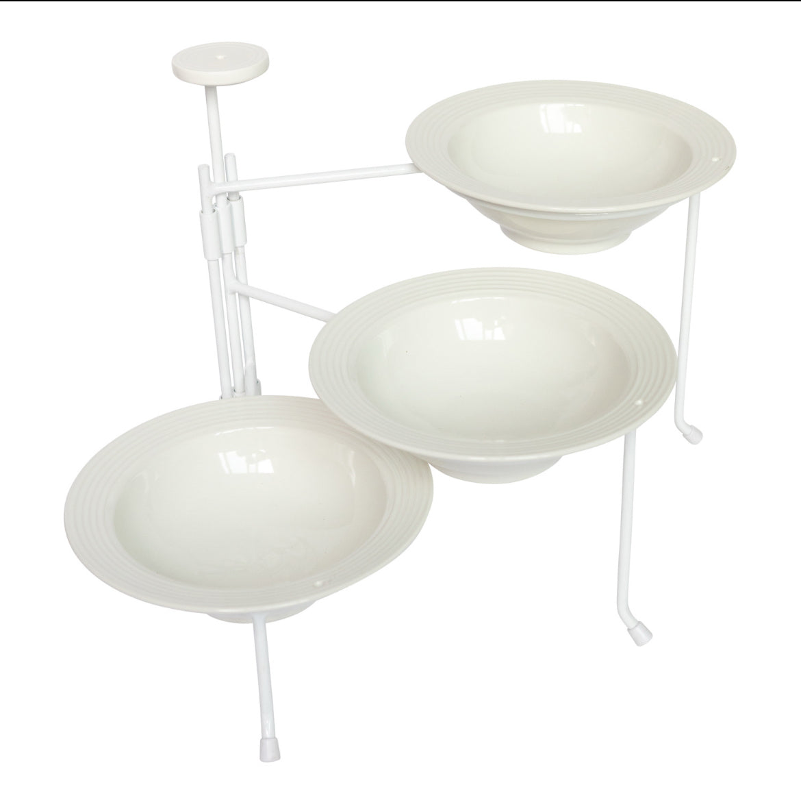 PHR02 Triple Tier Stand Round (fitd 3 baby bowls)