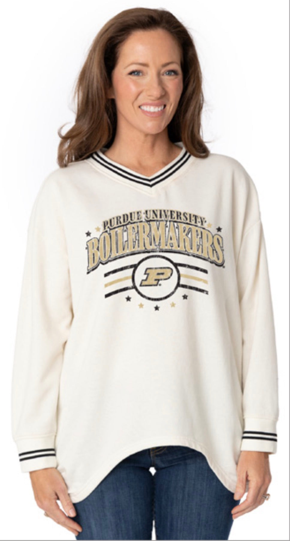 Purdue Vivian Ivory Pullover
